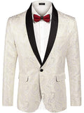 Paisley Schalkragen Lapel Blazer