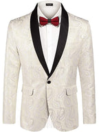 Paisley Schalkragen Lapel Blazer