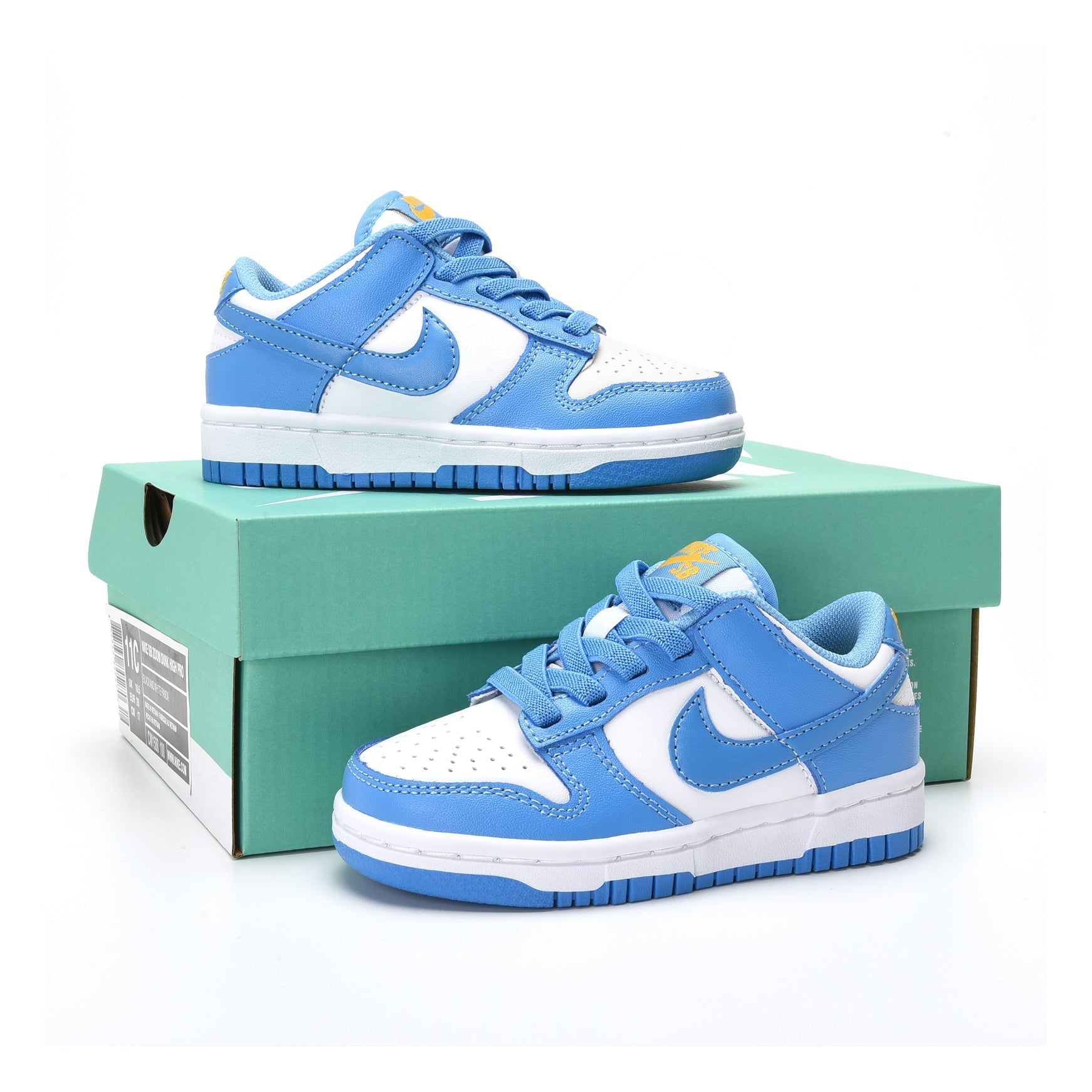 Nike Dunk Low Kinder Hellblau und Weiß University Schuhe Casual