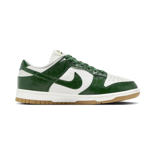 Nike Dunk Low Grün Gorge und Weiß Leder Ostrich Herren