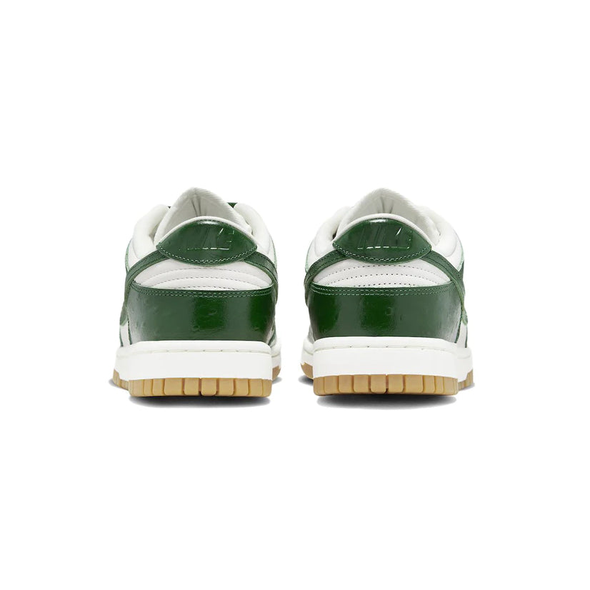 Nike Dunk Low Grün Gorge und Weiß Leder Ostrich Herren