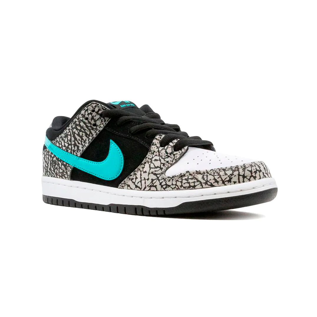 Nike Dunk Low SB Elephant Print Atmos Schwarz und Türkis Herren