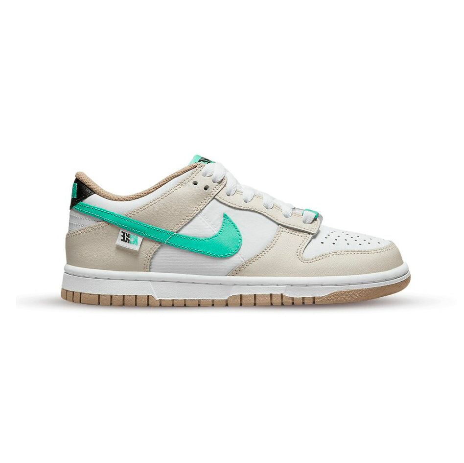 Nike Dunk Low Weiß Beige mit Details Grün Menta Herren