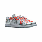 Nike Dunk Low Silber x Off-Weiß mit Schnürsenkel Orange Schuhe Herren Damen