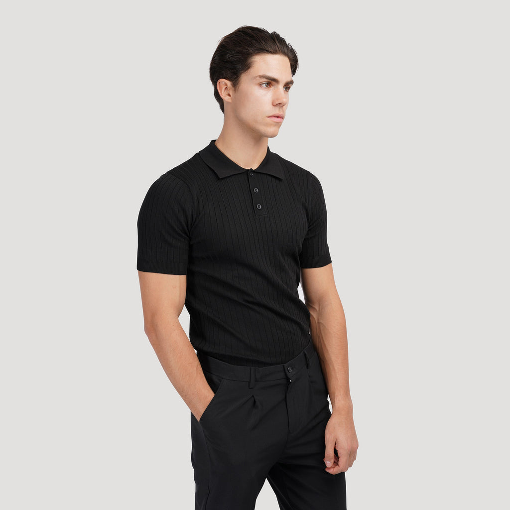 GIMCHEON Gestricktes Poloshirt