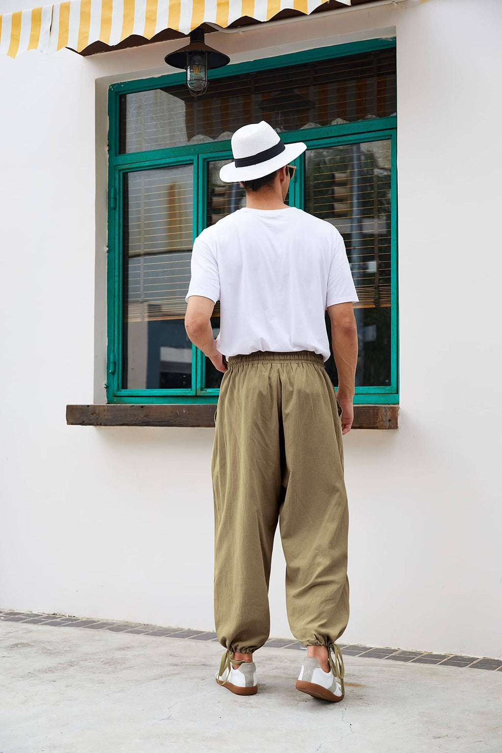 Baumwolle Leinen Stil Lockere Yoga Hose