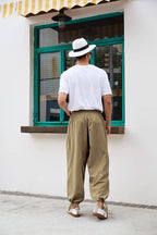 Baumwolle Leinen Stil Lockere Yoga Hose