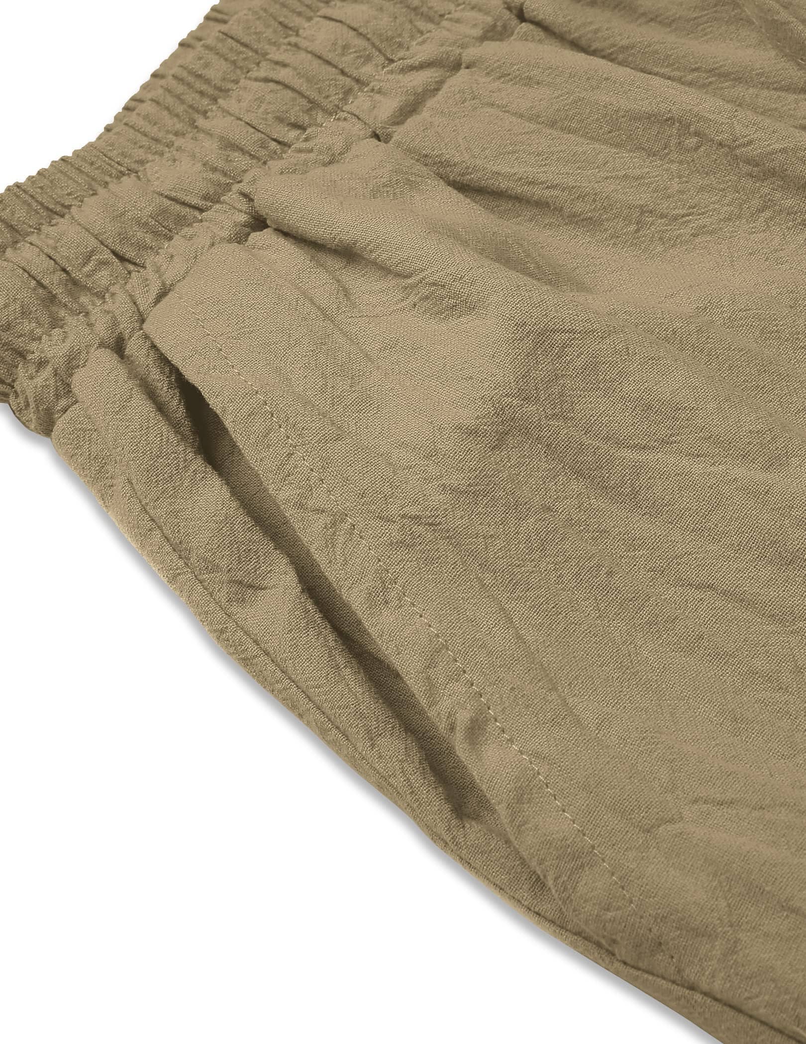 Baumwolle Leinen Stil Lockere Yoga Hose