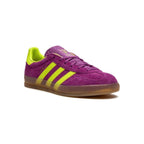 Sneaker Adidas Gazelle Indoor Violett Shock und Gelb Neon in Suede