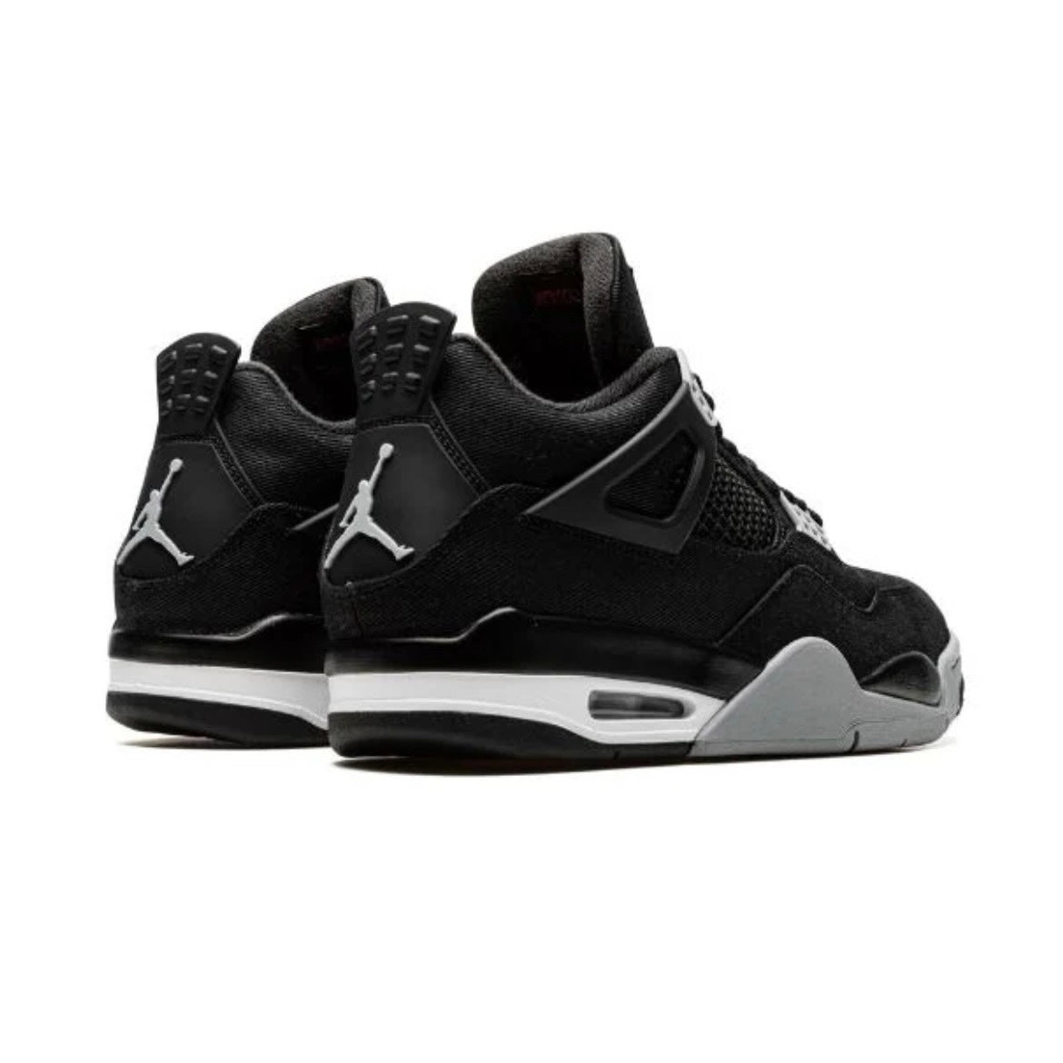 Nike Air Jordan 4 Schwarz Canvas Herren Sneaker Elegant