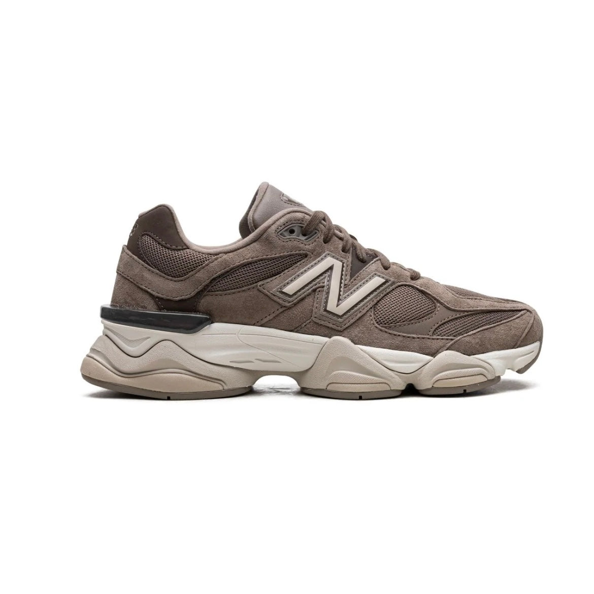 New Balance 9060 Schuhe Herren Braun Mushroom in Leder Scamosciata Casual