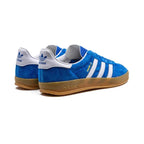 Sneaker Adidas Gazelle Indoor Blau Royal und Weiß in Suede