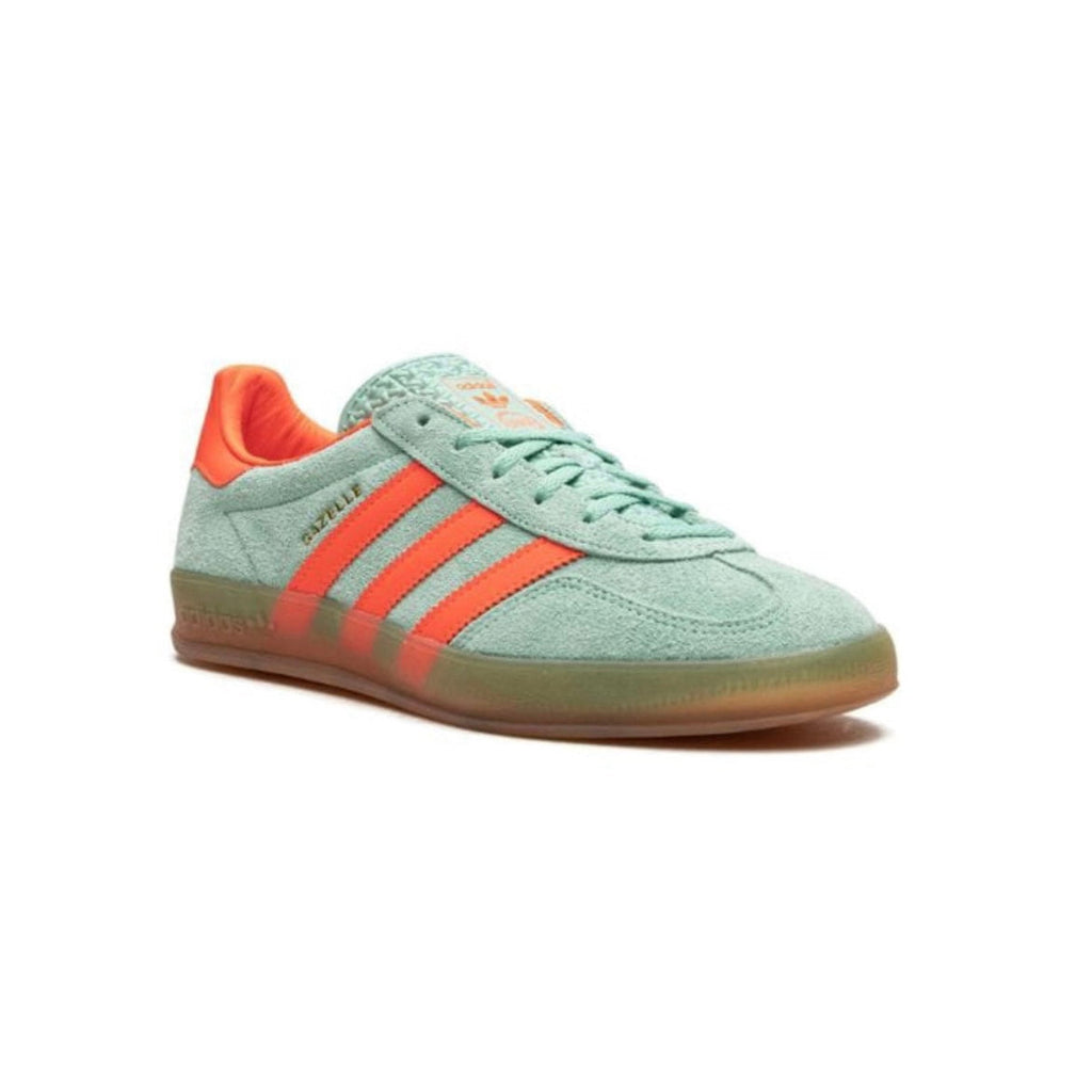 Sneaker Adidas Gazelle Indoor Grün Menta mit Details Rot Solar