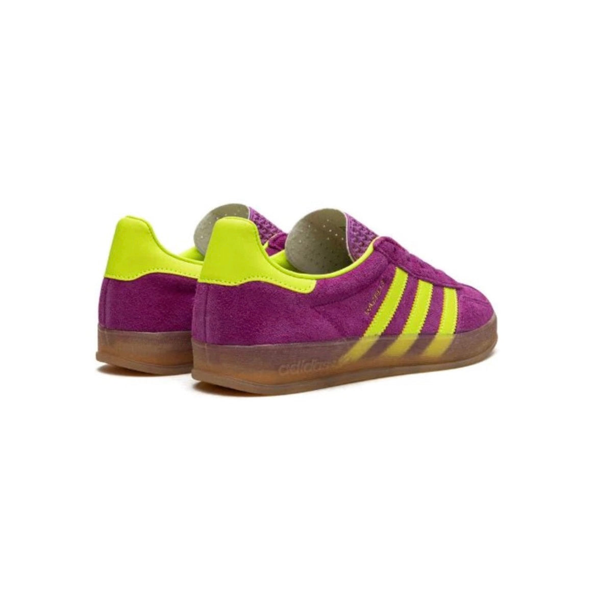 Sneaker Adidas Gazelle Indoor Violett Shock und Gelb Neon in Suede