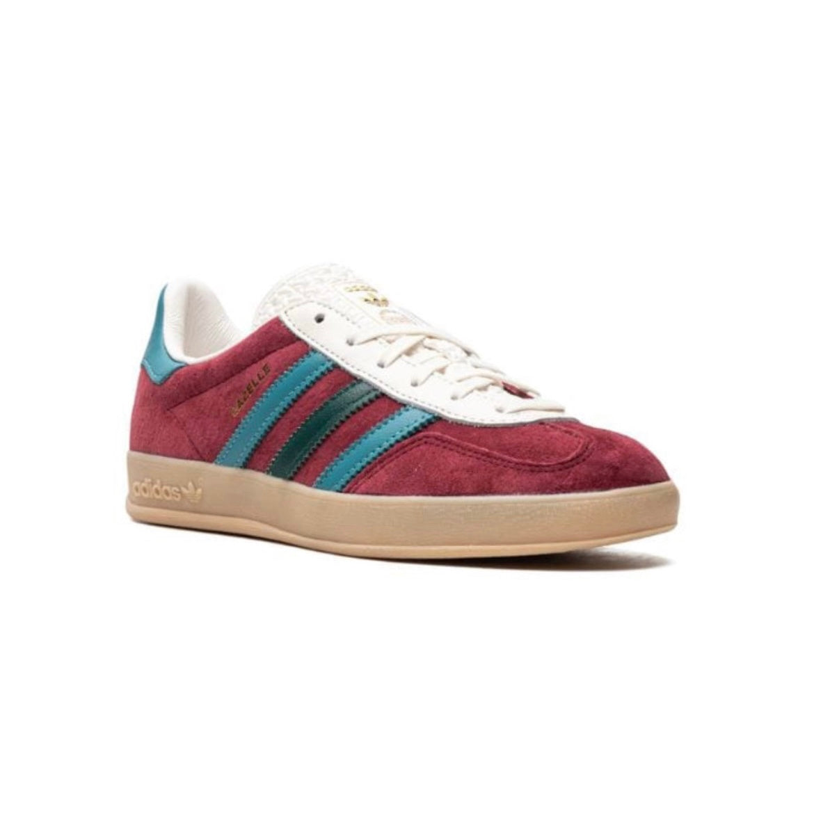 Sneaker Adidas Gazelle Bordeaux Collegiate mit Details Türkis