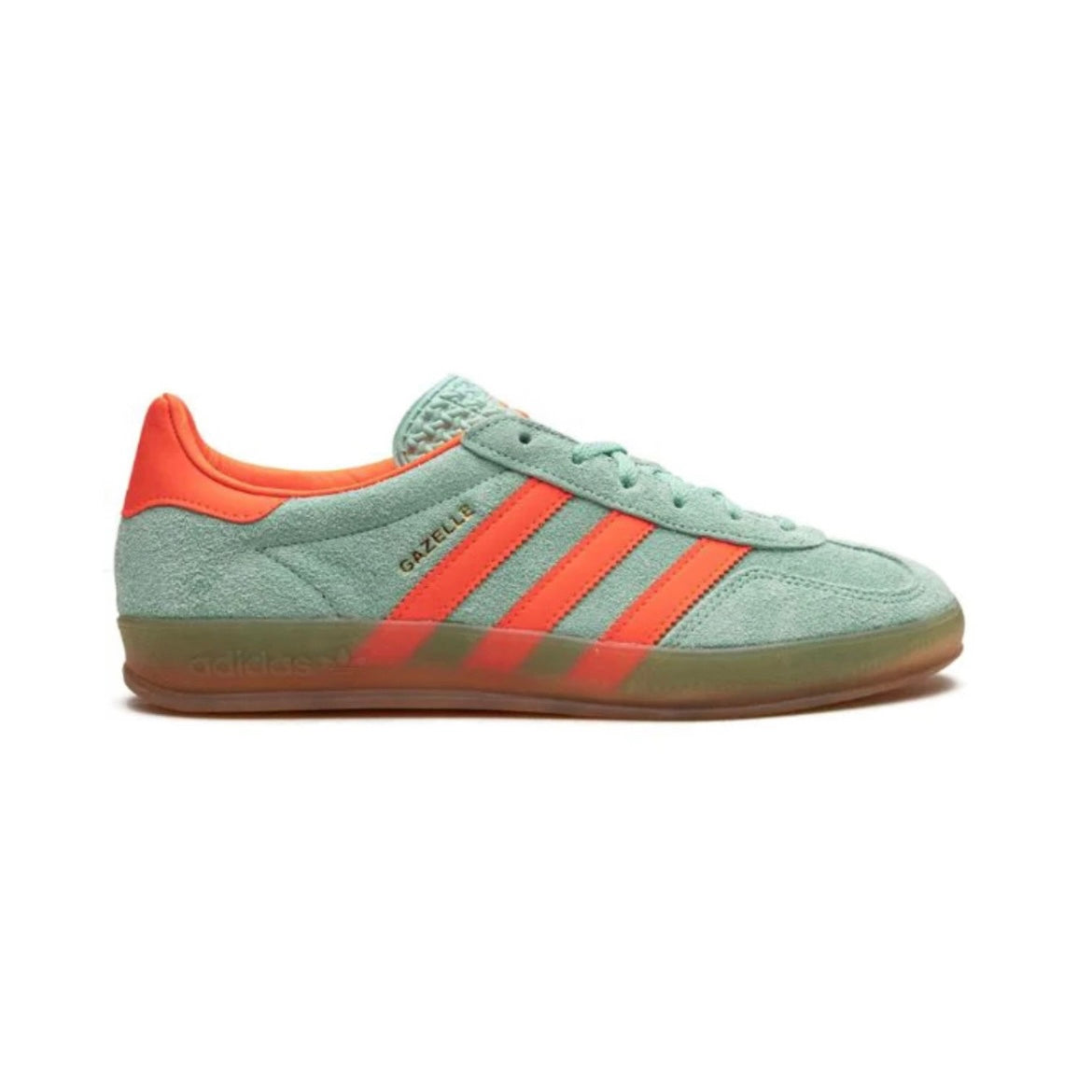 Sneaker Adidas Gazelle Indoor Grün Menta mit Details Rot Solar