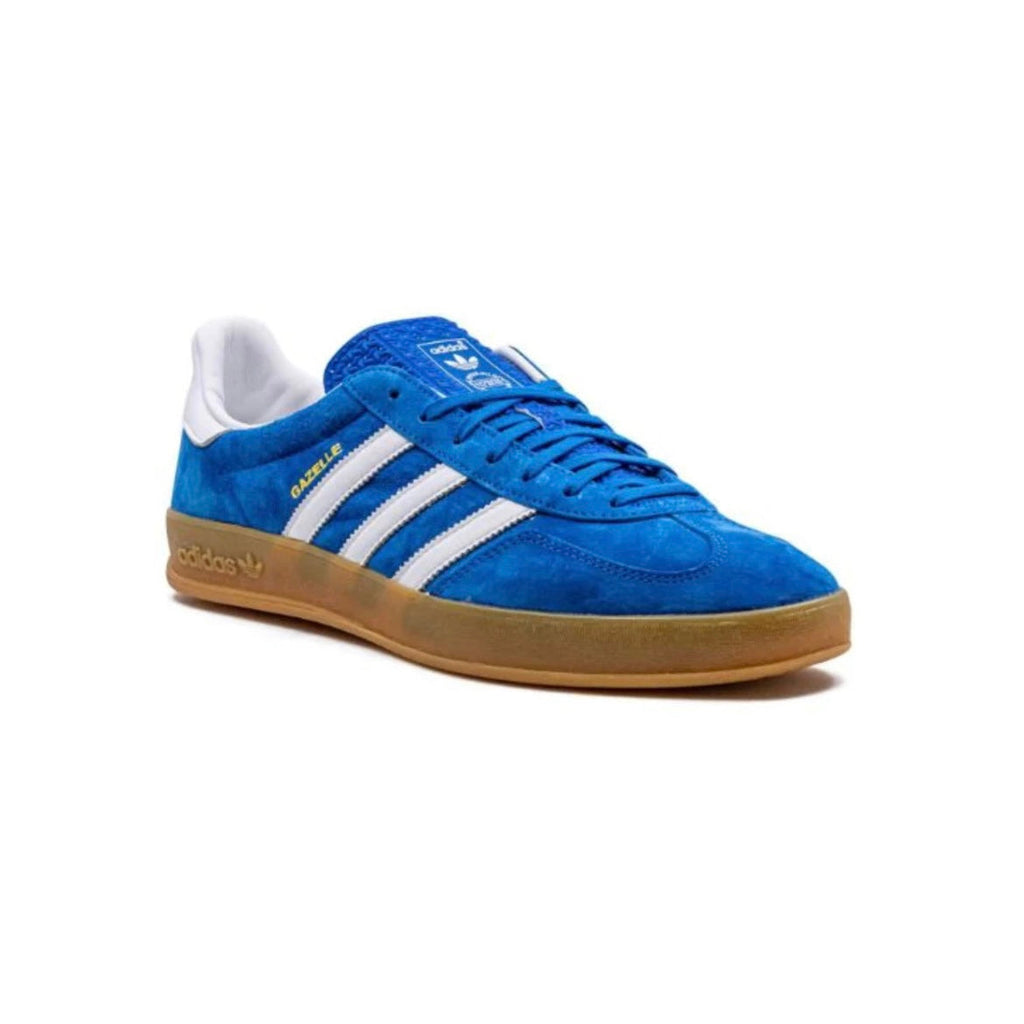 Sneaker Adidas Gazelle Indoor Blau Royal und Weiß in Suede