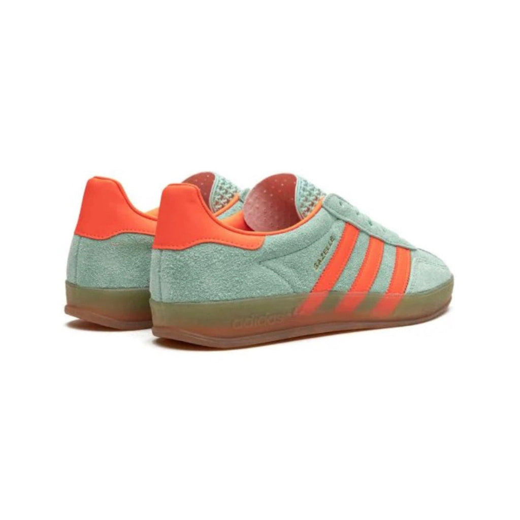Sneaker Adidas Gazelle Indoor Grün Menta mit Details Rot Solar