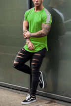 Slim Fit Longline T-Hemd (US Only)