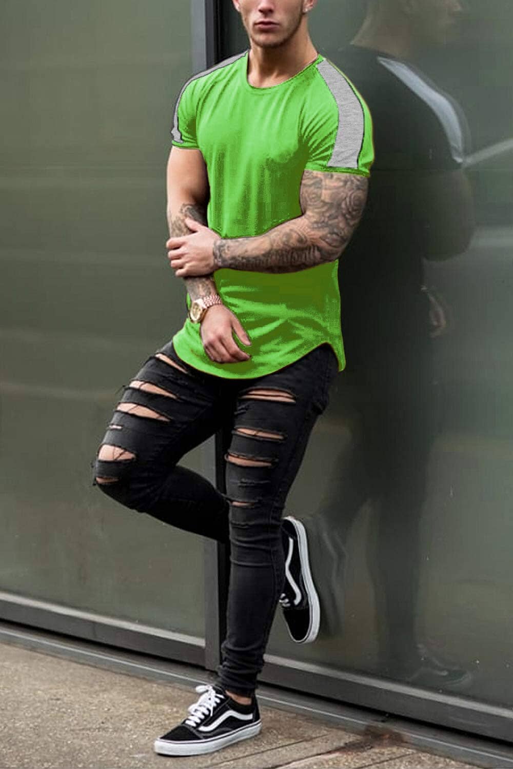 Slim Fit Longline T-Hemd (US Only)