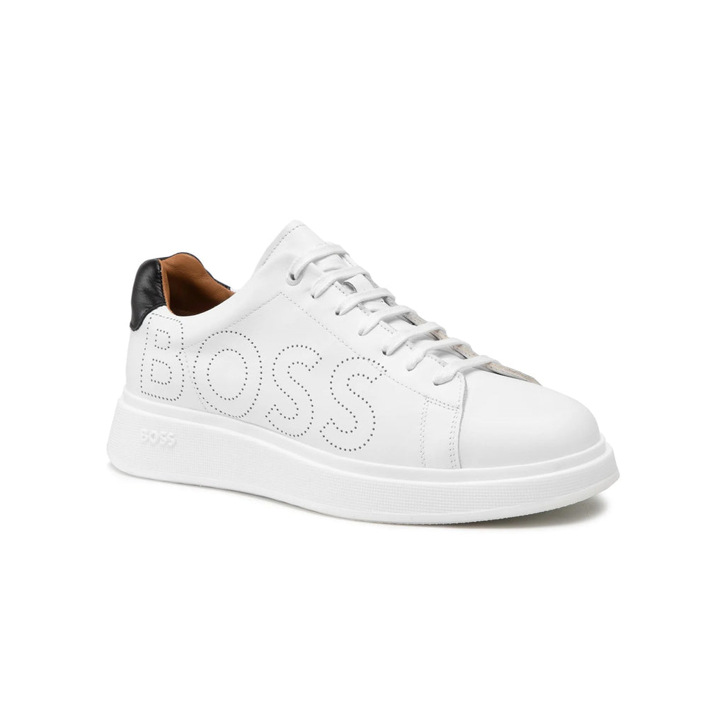 Sneaker Weiß Hugo Boss Bulton mit Logo Traforato Herren
