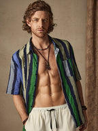 Cozy Stripe Baumwolle Strand Hemd