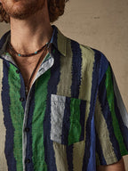 Cozy Stripe Baumwolle Strand Hemd