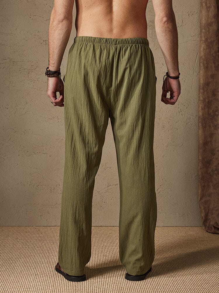 Casual Baumwolle Leinen Stil Hose