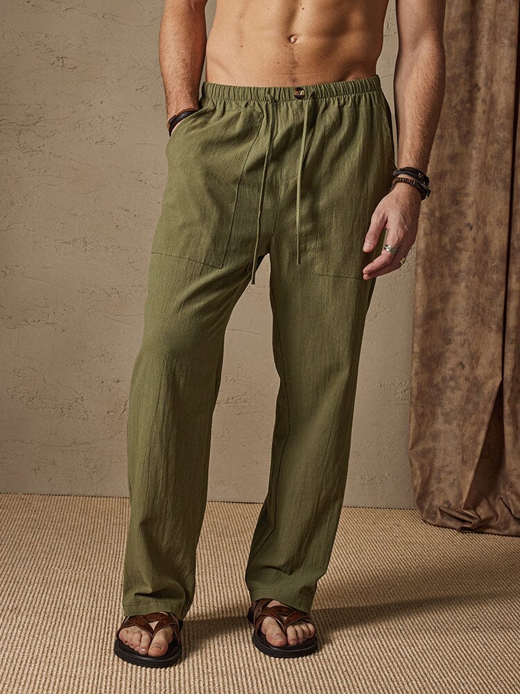 Casual Baumwolle Leinen Stil Hose