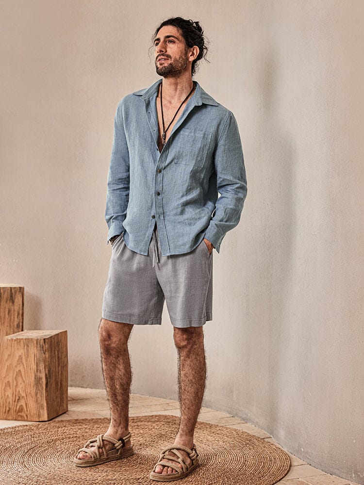 Casual Nature 100% Leinen Hemd