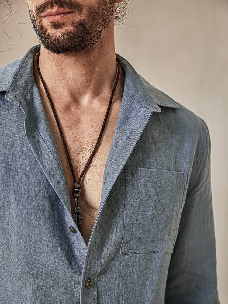 Casual Nature 100% Leinen Hemd