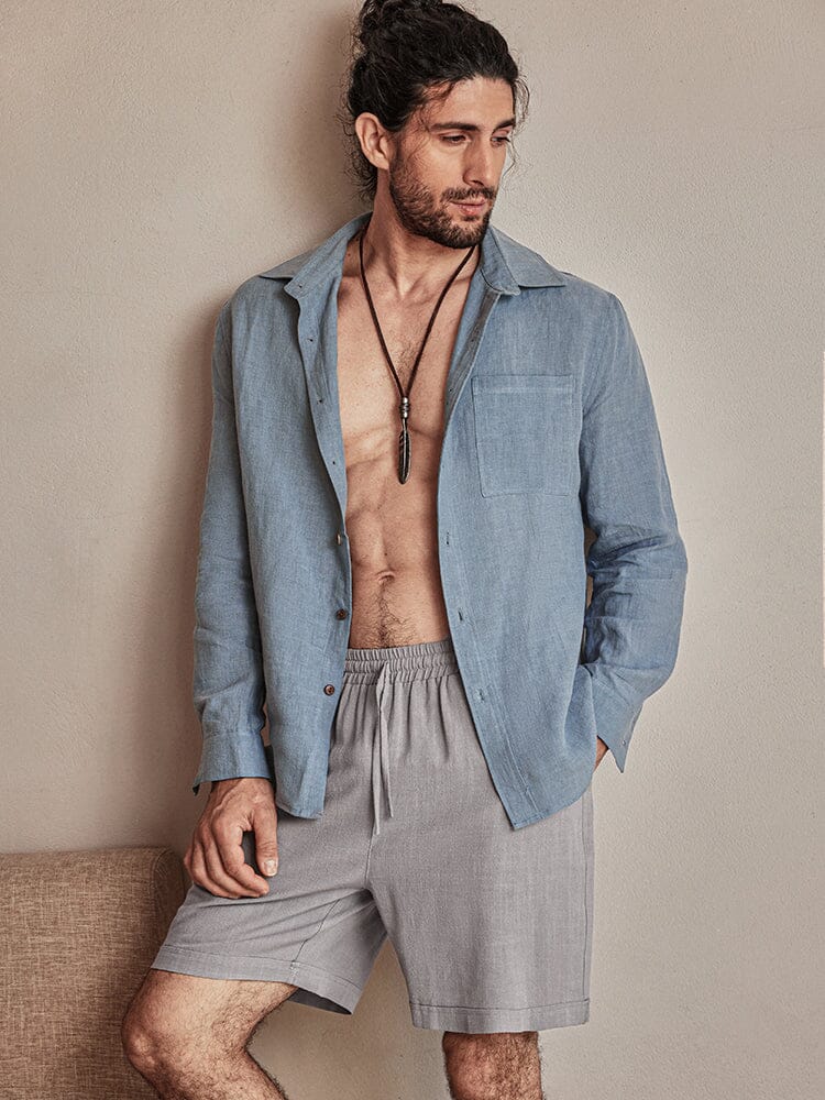 Casual Nature 100% Leinen Hemd