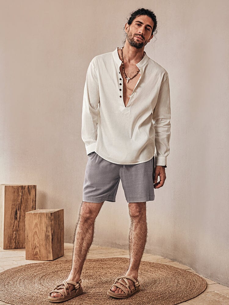 Casual Soft Leinen Blend Shorts