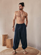 Cozy Leinen Blend Harem Hose