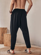 Atmungsaktive Leinen Blend Hose