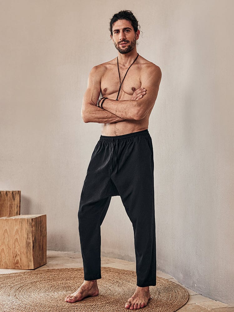 Atmungsaktive Leinen Blend Hose