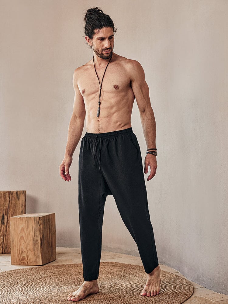 Atmungsaktive Leinen Blend Hose