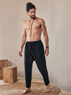 Atmungsaktive Leinen Blend Hose