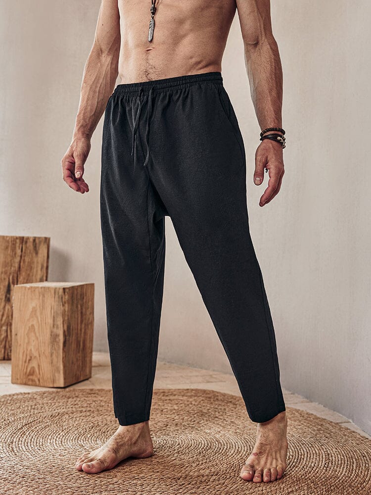 Atmungsaktive Leinen Blend Hose