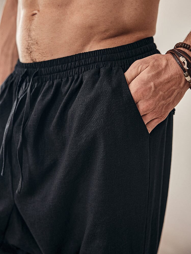 Atmungsaktive Leinen Blend Hose