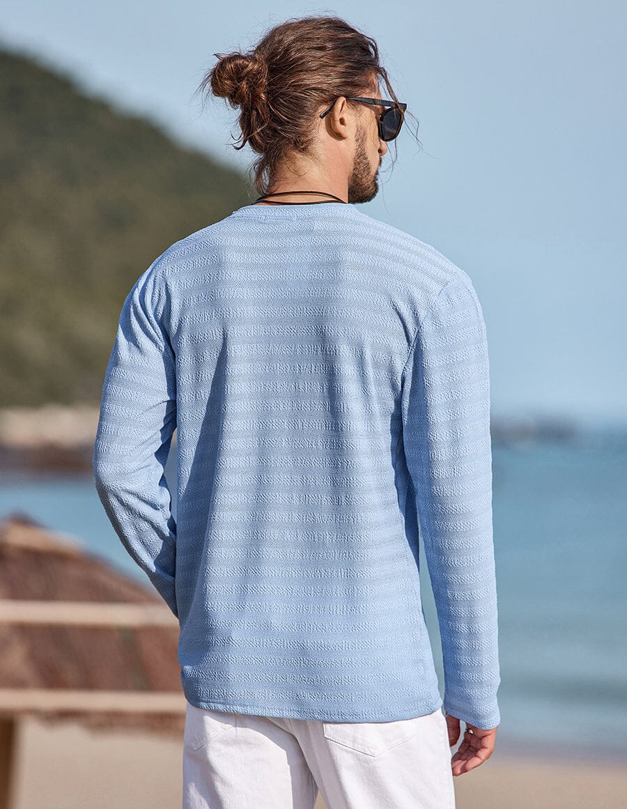 V-neck Lang Ärmel Hemd