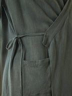 Casual Leinen Blend Hemd Set