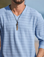 V-neck Lang Ärmel Hemd