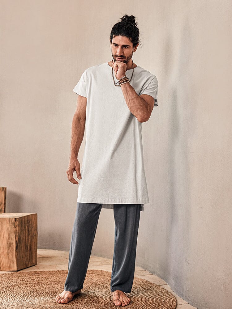 Soft Leinen Blend Lang Top