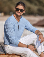 V-neck Lang Ärmel Hemd
