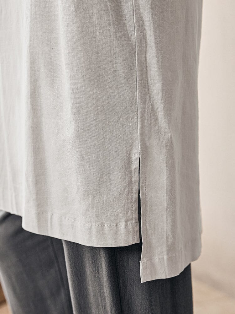 Soft Leinen Blend Lang Top