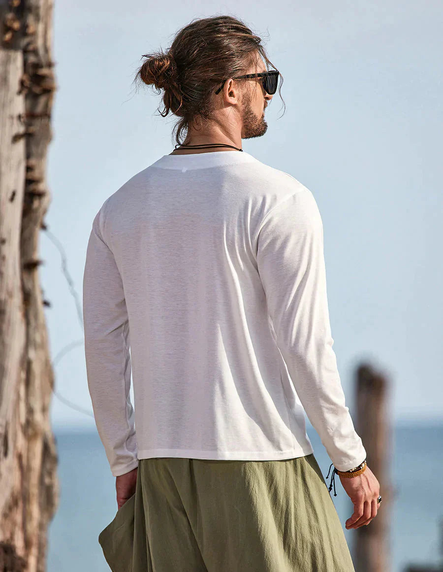 Lockere V Neck Lang Ärmel Hemd