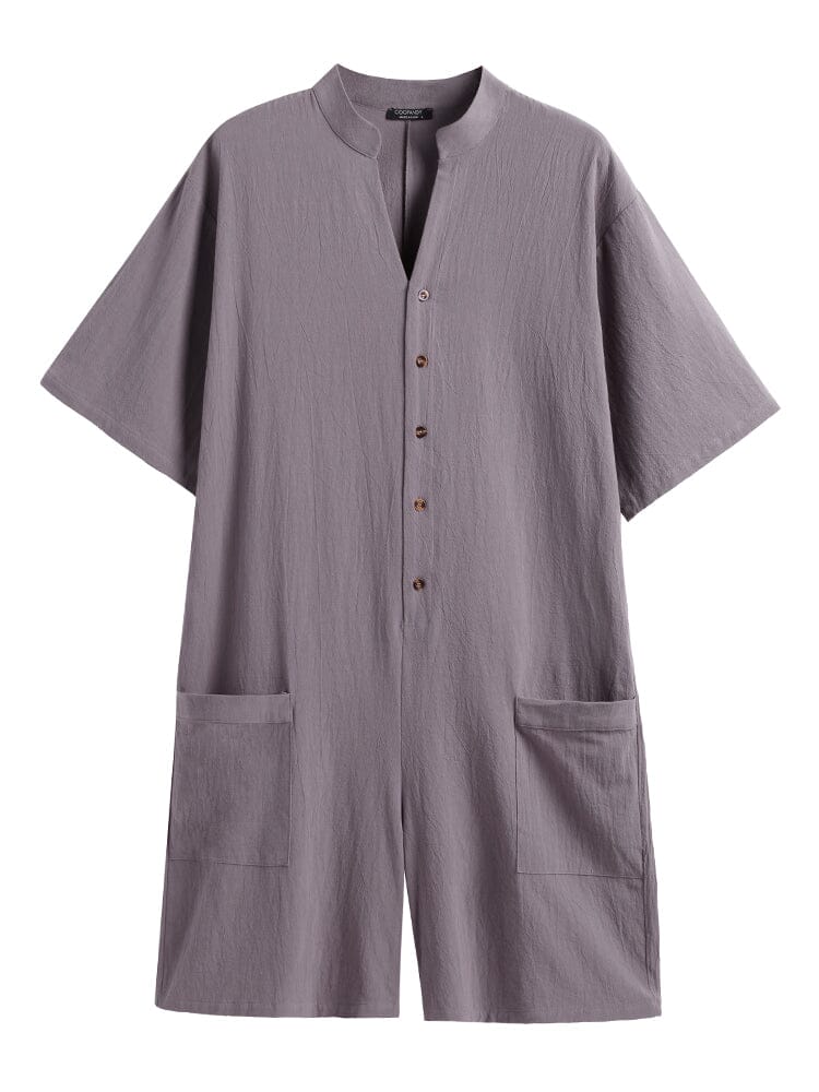 Baumwolle Stil Stand Kragen Jumpsuit