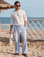 Leinen Stil Yoga Hose With Pockets