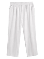 Uni Color Lang Ärmel Casual Baumwolle Leinen Set